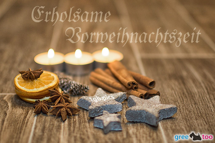 Advent Teelichter 3 Erholsame Vorweihnachtszeit