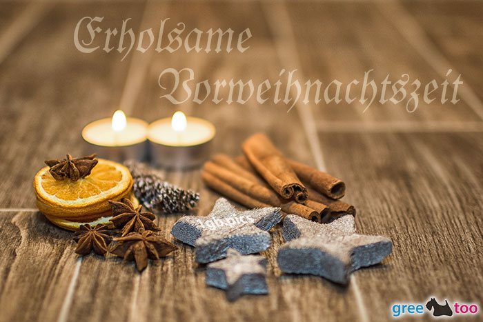 Advent Teelichter 2 Erholsame Vorweihnachtszeit