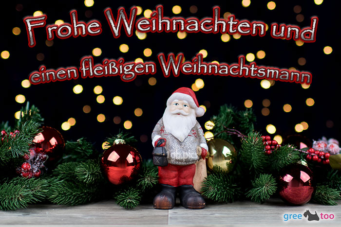 Frohe Weihnachten Fleissigen Weihnachtsmann Bild - 1gb.pics