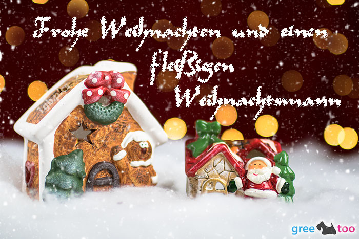 Frohe Weihnachten Fleissigen Weihnachtsmann