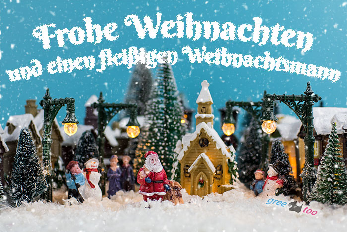 Frohe Weihnachten Fleissigen Weihnachtsmann