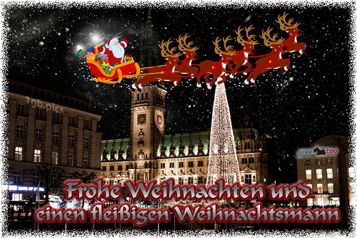 Frohe Weihnachten Fleissigen Weihnachtsmann