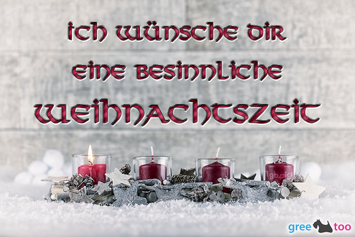 Adventskerzen 1 Besinnliche Weihnachtszeit