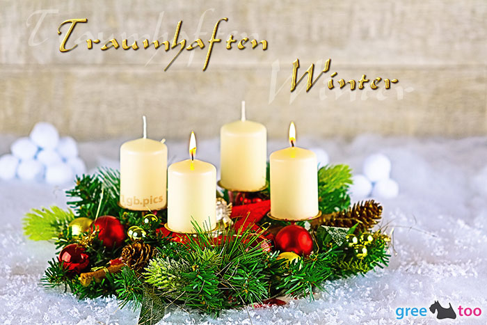 Adventskranz Beige 2 Traumhaften Winter