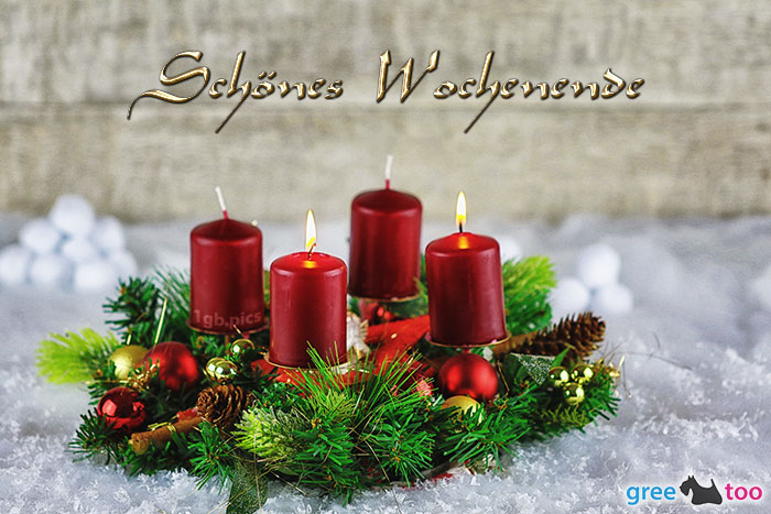 Adventskranz Rot 2 Schoenes Wochenende